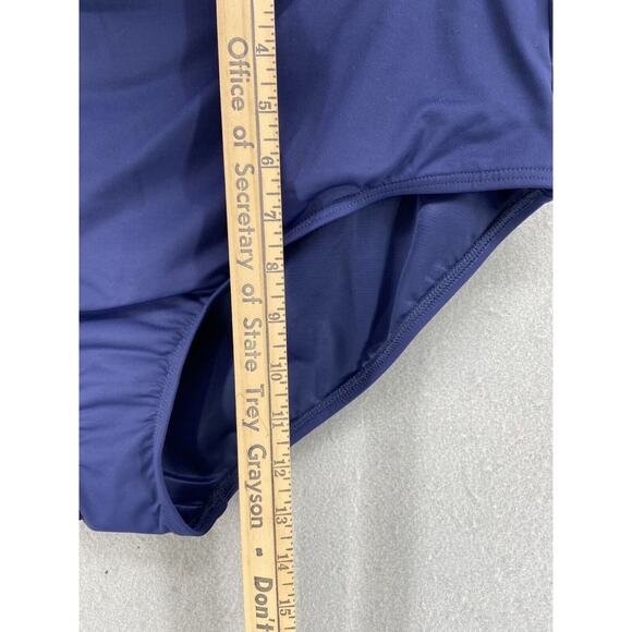 NWT Lands End Swim Bottom Womens Sz XL (18) Navy Blue High Waist Slimming $36 - Picture 4 of 9
